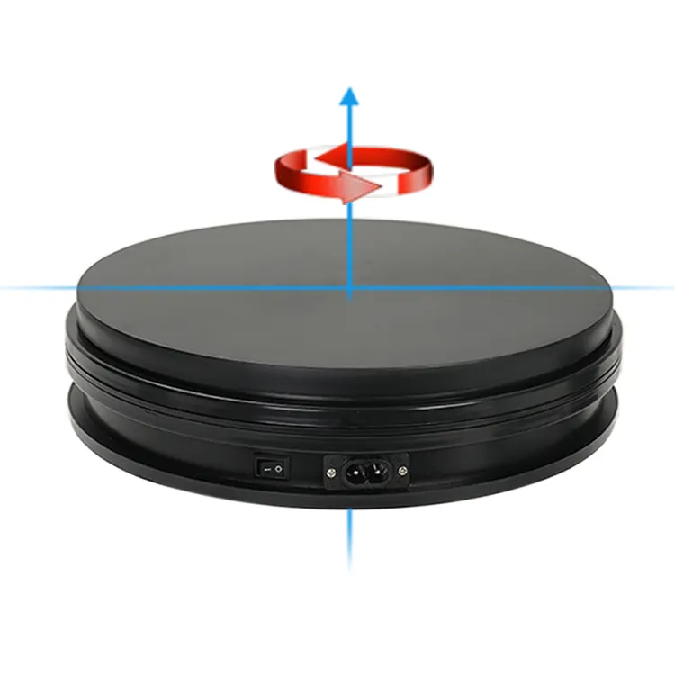 Turntable-BKL 360 degrees white turntable rotation display base dia 25cm for jewelry exhibit