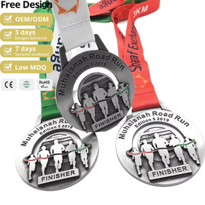 Medallas Deportivas 3D de Metal Personalizadas, Precio de Fábrica, Fundición a Presión, Aleación de Zinc, Medallas de Carrera con Cinta, Premios Personalizados - Product Image 1