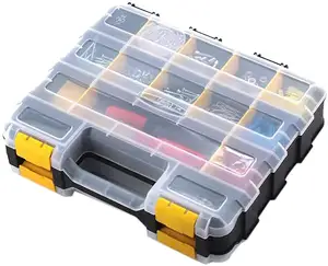 Большие размеры 34-отсеками из прозрачного пластика для внешнего использования двойная для хранения инструментов коробка для частей серьги с винтами
