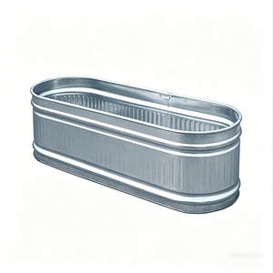Serbatoio in Acciaio Zincato da 425 Litri a Prezzo di Fabbrica, Fioriera da Giardino <span class=keywords><strong>per</strong></span> Coltivare Erbe, Fiori e Verdure <span class=keywords><strong>per</strong></span> Casa e Giardino - Product Image 4