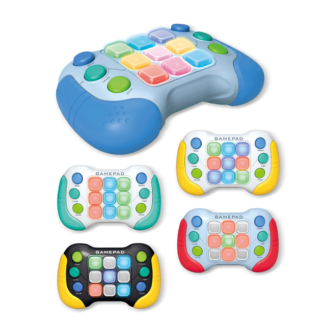 Wholesale Lighting Toys Electronic Children Handheld Game Console Stress Relief Fidget Fast Press Machine Game Toy for Kids