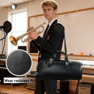 Sac de transport en cuir PU pour trompette et saxophone <span class=keywords><strong>alto</strong></span>, rembourré en mousse, étanche, pour instruments de musique, vente en gros OEM - Product Image 2