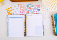 Agenda personnalisable en lin avec reliure cousue, format A4, A5, A6, couverture en PP, couverture rigide, carnet personnalisé, agenda de bureau réutilisable