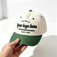 Gorra de Béisbol Personalizada con Bordado de Dos Tonos, Estilo Vintage, de Algodón Estructurado, con Hebilla Ajustable en la Parte Trasera, Unisex, para Exteriores, Protección Solar, Venta al Por Mayor