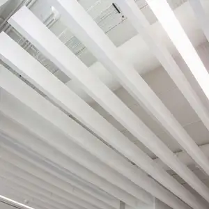 Panel penyerap suara Baffles langit-langit papan akustik wol kaca ramah lingkungan