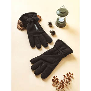 Guanti termici esterni neri con chiusura a cerniera guanti One-Point - Product Image 1