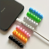 Protection de câble en spirale en caoutchouc pour câble de charge iPhone, protecteurs de câbles pour téléphones mobiles, vente en gros