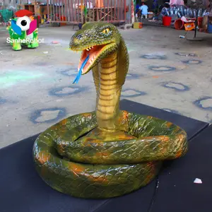 Adventure Park Realistic Robot Snake Animatronic Animal Moving Life Size Snake Replicas for Zoo