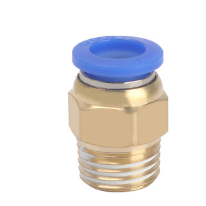 Raccord de tuyau pneumatique à connexion rapide en laiton bleu 4-01 6-01 8-01 10-01, connecteur droit pour compresseur d'air - Product Image 1