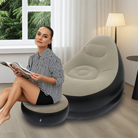 Fauteuil gonflable portable et pliable à coussin d'air, design moderne, idéal pour festivals de musique, camping et plage, siège de relaxation