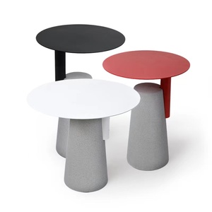 Bắc Âu Sang Trọng Bàn Cà Phê Ngoài Trời Patio Bê Tông Với Nhôm <span class=keywords><strong>Top</strong></span> Bàn Cà Phê - Product Image 1