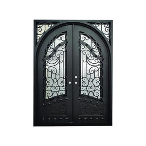 Arches de porte en <span class=keywords><strong>fer</strong></span> <span class=keywords><strong>forgé</strong></span> Portes d'entrée modernes bon marché d'<span class=keywords><strong>occasion</strong></span> de haute qualité Portes au design moderne Double porte en <span class=keywords><strong>fer</strong></span> <span class=keywords><strong>forgé</strong></span> - Product Image 1
