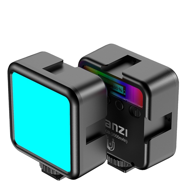 Ulanzi VL49 Full Color Mini RGB LED Video Light 2500K-9000K Magnetic Fill Light Extend 3 Cold Shoe 2000mAh Type-C Port for Vlog