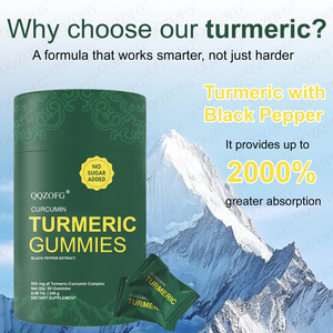 OEM Private Label Natural Turmeric &amp; Ginger Extract Gummies <strong>Black</strong> Pepper for Immune Support Antioxidants Energy Support-Adults - Product Image 3