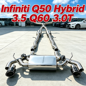 Système d'échappement Catback à valve en Y en acier inoxydable SS304 pour Infiniti Q50 Hybrid 3.5L Q60 3.0T – Tuyau de performance pour la course - Product Image 1