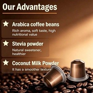 Cápsulas <span class=keywords><strong>de</strong></span> Café con Leche <span class=keywords><strong>de</strong></span> Coco y Chaga y Melena <span class=keywords><strong>de</strong></span> León OEM, Estilo <span class=keywords><strong>Taza</strong></span> <span class=keywords><strong>de</strong></span> Café con Hongos, Repone la Energía, Alivia la Fatiga - Product Image 4