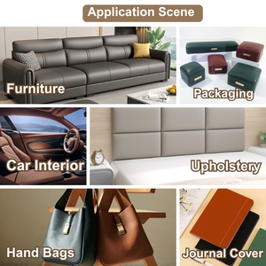 Tissu de <span class=keywords><strong>Cuir</strong></span> Synthétique PVC Imitation Napa Souple et Lisse, Grain Usine, pour Canapé, Chaise, Rembourrage de Meubles avec Tissu Tissé - Product Image 4