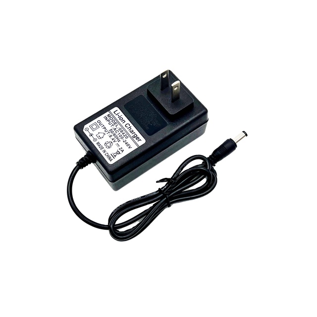 Cheap Price 8.4V2A Lithium Battery Charger Europe, America, UK and Australia Fascia Gun Polymer Drill LED Flashlight