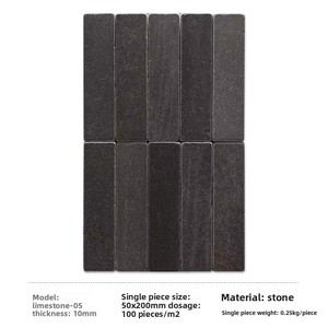 Beige Tumbled Engineered <b>Wood</b> <b>Blocks</b> Durable Fire Water Resistant Modern Exterior Wall Cladding Click Lock Installation 5+ Year - Product Image 4