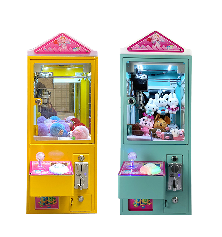 Wholesale Coin Operated Mini Luxury Golden House Arcade Crane Game Grabber  Plush Crazy Toys Claw Machine with Cash Acceptor