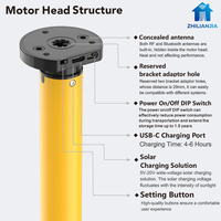 Motor Tubular Electrónico para Persianas Enrollables de Aleación de Aluminio Zigbee 3.0 de Alta Calidad AM28-1.8/30-ES-E-Z para Sala de Estar