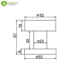 مقبض باب داخلي مسطح من الفولاذ المقاوم للصدأ لباب خشبي - Product Image 3