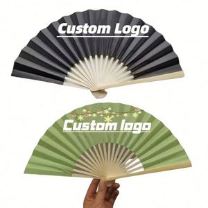 Elegant 21cm Bamboo Folding Paper <b>Fan</b> with Lightweight Bmaboo Handle Portable Chinese <b>Hand</b> <b>Fan</b> for Party Decorations - Product Image 4