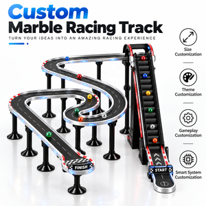 Circuit de course à billes lumineux surélevé à plusieurs niveaux avec logo personnalisé pour adultes - Product Image 1