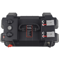 Boîte de batterie portable pour camping, robuste, IP65, charge solaire, 12V 100Ah, avec étui en nylon ABS, pour voyages marins