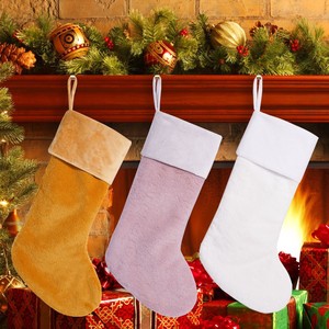 Wholesale <b>Personalized</b> Sock Custom Christmas <b>Stocking</b> Family Soft Solid Velvet Christmas <b>Stocking</b> - Product Image 5