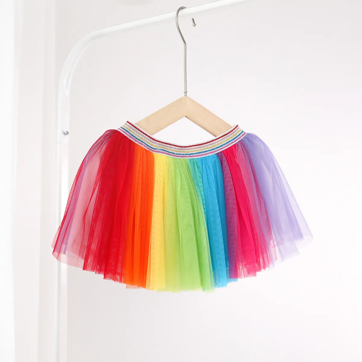 Kinderen Regenboog Tutu 1-10 Jaar Tule Ballet Rok 2024 Katoenen Peuter Geplooide Rokken Voor Meisjes Multi Color Tutu Baby Meisje Rok