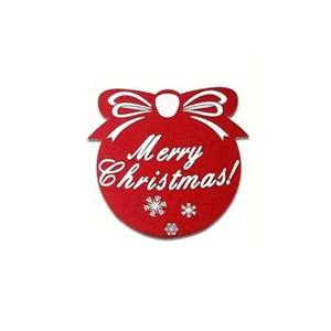 Sous-verres en feutre de Noël-Sous-verres rouges avec design flocon de neige, sous-verres de Noël absorbant l'eau - Product Image 1