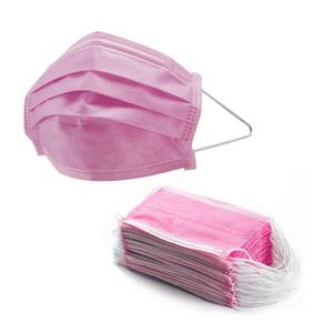 Masker Wajah bedah gigi merah muda sekali pakai ASTM F2100 LEVEL3 - Product Image 3