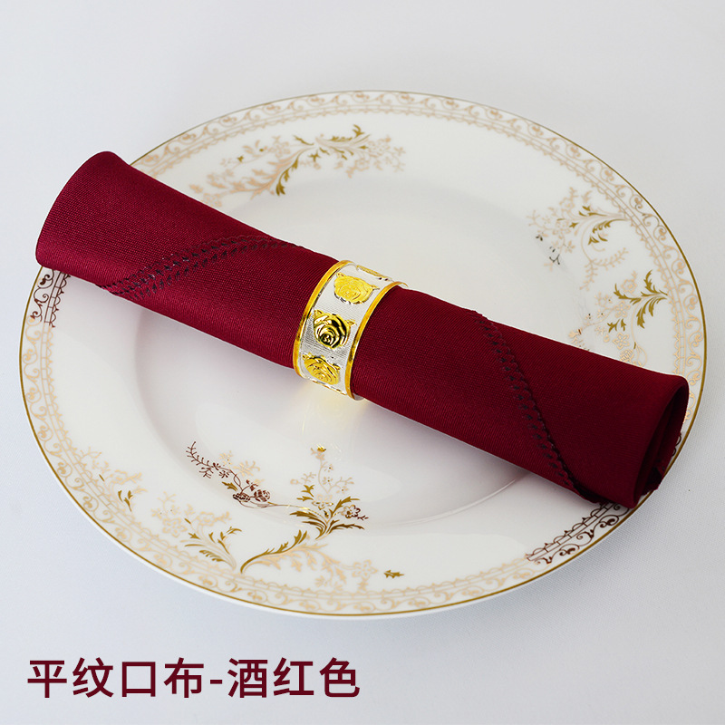 Burgundy-plain weave