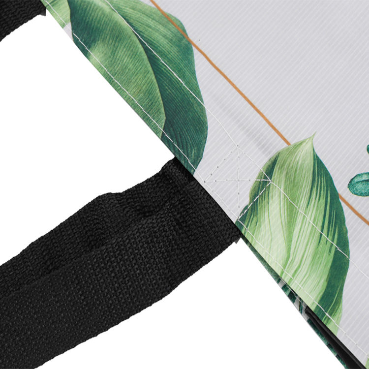 Wholesale custom logo long handle reusable non woven rpet shopping bags