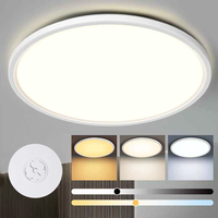 Plafonnier d'intérieur à LED ultra-mince de conception sans cadre de forme ronde en plastique de Chine pour lampe de chambre à coucher