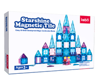 102 pièces de tuiles magnétiques en forme de diamant Starshine |   Ensemble de blocs de construction en plastique ABS créatifs 3D pour enfants, cadeau