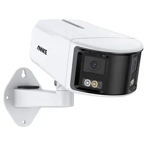 Annke 6MP Dual Lens 180 Panoramisch Netwerk Camera Ir Ai Poe Ip Security Camera Outdoor Waterdichte Cctv Ondersteuning 2-manier Audio