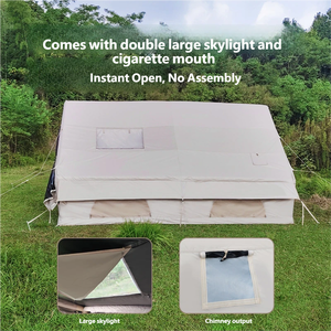 Tente de camping gonflable double couche quatre saisons 600D Oxford pour 2 à 8 personnes, imperméable, portable, ouverture rapide automatique - Product Image 5