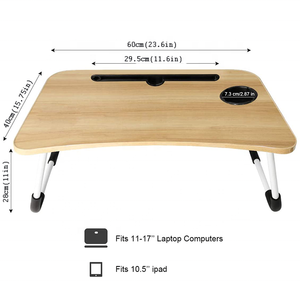 批发折叠笔记本电脑桌滚动可移动人体工程学迷你膝上桌笔记本电脑支架托盘桌 - Product Image 3