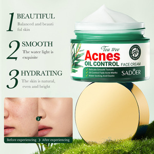 OEM Sadoer Tea Tree Crema para eliminar el acné Cuidado de la piel facial antiacné Crema hidratante para el acné - Product Image 2