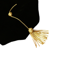 Sombrero Tam de graduación doctoral de 8 lados de terciopelo negro Unisex de alta calidad con borla de lingotes dorados al por mayor para uso escolar