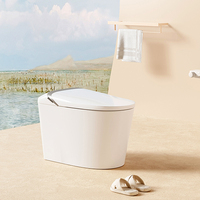 S037 Toilettes intelligentes électriques automatiques à poser au sol avec chasse d'eau automatique et capteur au pied