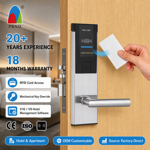 Cerradura Inteligente para Hotel, Sistema de Llave Electrónica con Tarjeta RFID de Alta Seguridad, Cerradura de Acero Inoxidable para Hotel PRF261, Material de Acero Inoxidable - Product Image 1