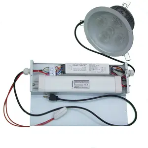 Luz led de emergência recarregável para baixo, kits de backup para iluminação de emergência 85-265v