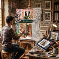 Peinture acrylique Sakula 24 couleurs de la marque Arida, pour livre de pigments, peinture numérique créative faite à la main pour adultes, peinture par numéros, pour la maison