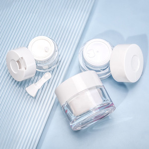 Pot de crème pour les yeux, contenant de crème pour le visage avec cuillère, capacité personnalisée, emballage pour soins de la peau, pot cosmétique vide rechargeable, personnalisable - Product Image 2