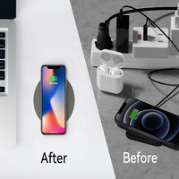 OEM ODM Tendance Chargeur sans fil caché puissant 50mm 10W à charge rapide sans fil pour meubles sous table