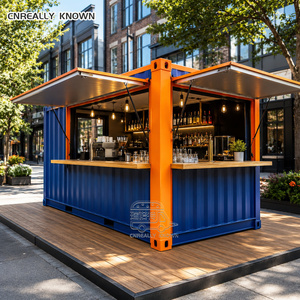 ร้านกาแฟเคลื่อนที่ในตู้คอนเทนเนอร์ บาร์คาเฟ่คอนเทนเนอร์ ขนาด 20 ฟุต ร้านอาหารสำเร็จรูปแบบพกพา คีออสขายขนม พร้อมครัวครบชุด - Product Image 3