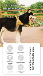 <span class=keywords><strong>Harness</strong></span> Anjing Khusus dengan Bantalan Nilon Reflektif Anti-Tegangan untuk Kucing Sedang dan Ekstra Besar Tali Hewan Peliharaan - Product Image 4